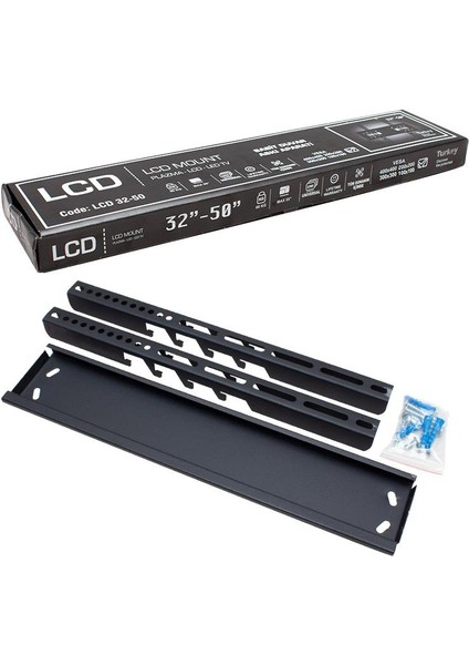 LCD Mount 32'' - 50'' Sabit LCD Duvar Askı Aparatı (VESA:400X400) modelleri