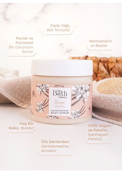 Nemlendirici ve Arındırıcı Vücut Peelingi - Vanilya Aromalı 300GR fiyatları