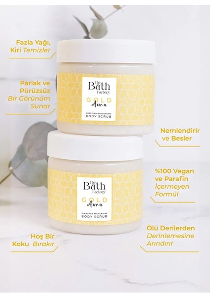 Nemlendirici ve Arındırıcı Vücut Peelingi - Gold Aura 300 gr fiyatları