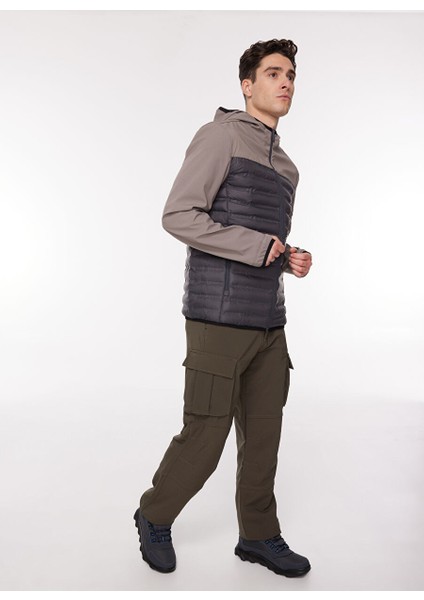 Gri Erkek Kapüşon Yaka Relaxed Fit Sweatmont D3WM-SWT18 modelleri