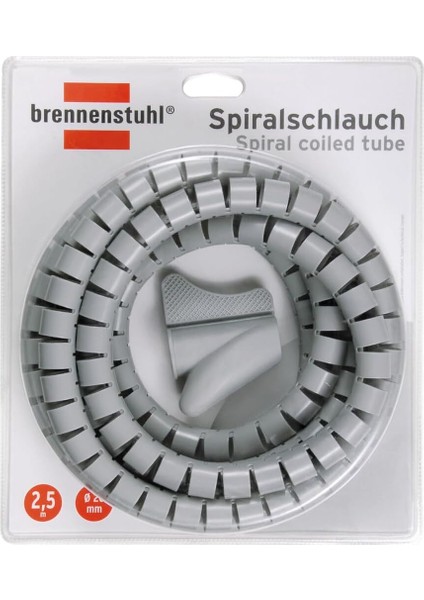 Spiral Sargılı Kablo Borusu L = 2,5m Gri