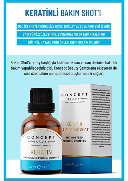 Keratinli Saç Bakım Shot'ı