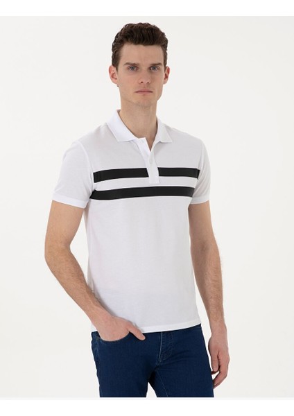 Beyaz Slim Fit Tişört