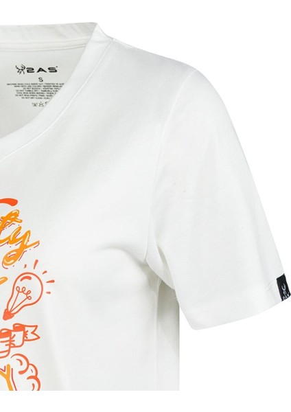 Alone Baskılı V Yaka Kadın T-Shirt 411 modelleri