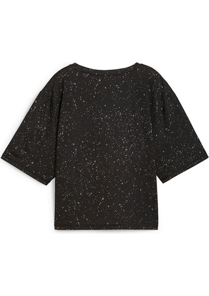 Siyah Kadın Normal Düz T-Shirt 52321596 Train Favorite Aop Crop Te fiyatları