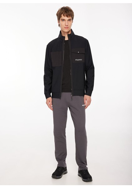 Siyah Erkek Bato Yaka Relaxed Fit Sweatmont D3WM-SWT6