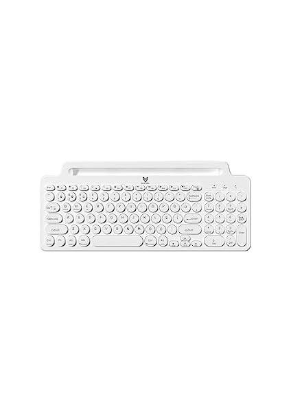 BT-K99 Bluetooth & Wireless Kablosuz Klavye Standlı Beyaz Telefon Pc Tablet Tv Laptop Mac Uyumlu fiyatları