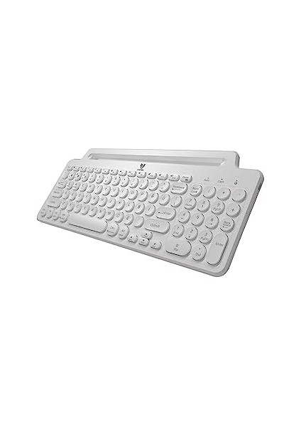 BT-K99 Bluetooth & Wireless Kablosuz Klavye Standlı Beyaz Telefon Pc Tablet Tv Laptop Mac Uyumlu modelleri