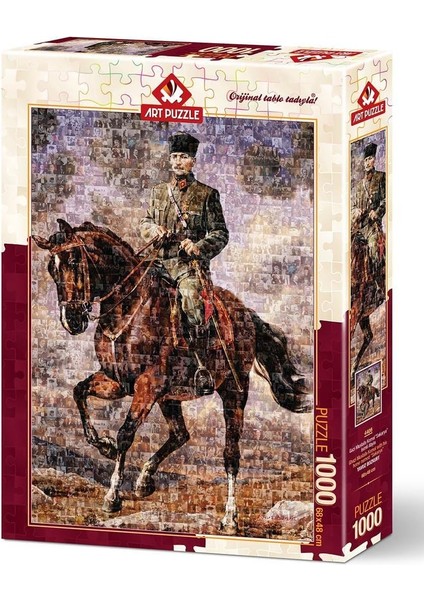 Puzzle Atatürk Sakarya Isimli Atıyla Kolaj 1000 Parça Puzzle