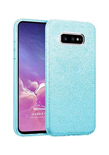 Samsung Galaxy S10E Kılıf Sparkle Shiny Mavi