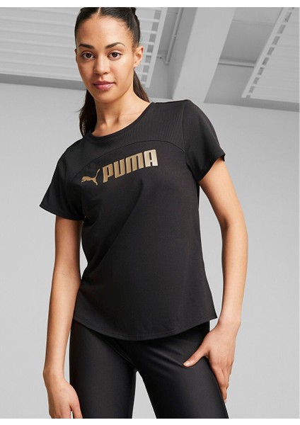 Siyah Kadın Yuvarlak Yaka T-Shirt 52384451PUMA Fıt Ultrabreathe Tee