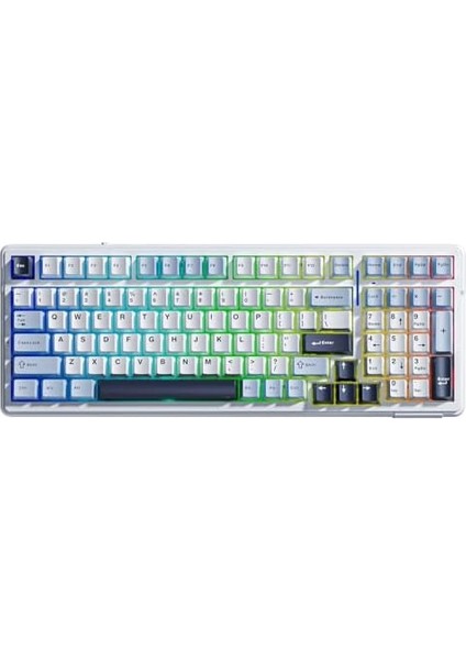 F99 3 Modlu Rgb Hot Swap Mekanik Linear Graywood V3 Switch Kablosuz Makrolu Klavye Lacivert modelleri