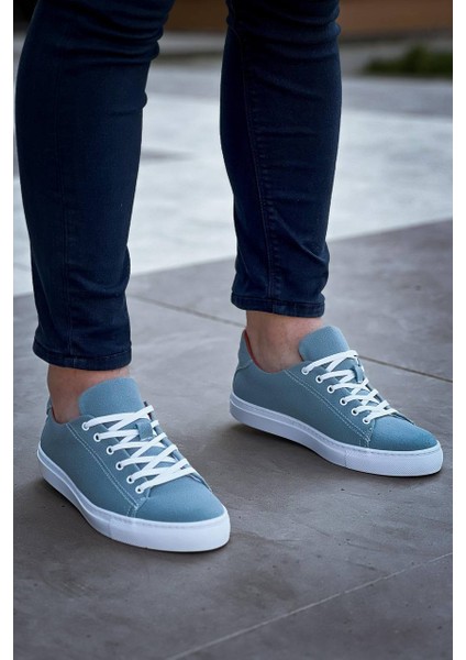 J122 Bağcıklı Ortopedik Taban Günlük Süet Erkek Spor Sneaker Ayakkabı Bt Mavi fiyatları