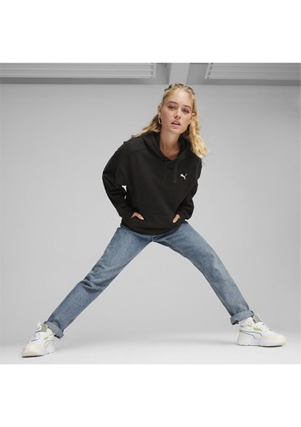 67788501 Her Hoodie Tr Siyah Kadın Kapüşon Yaka Regular Fit Sweatshirt fiyatları