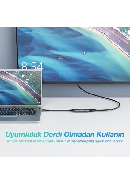 BX03HB Max 4in1 USB C Hub 4k@30hz Hdcp Hdmi, Pd Port, 2x Usb, Macbook Uyumlu Çoklayıcı Adaptör fiyatları