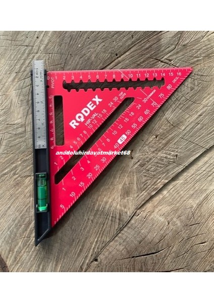 Rdx Pro Metal Açılı Üçgen Gönye Marangoz Gönyesi Taş Gönyesi Su Terazi Cetvel