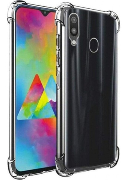 Iletişim Samsung Galaxy M20 Şeffaf Airbag Antishock Köşe Korumalı Silikon Kılıf