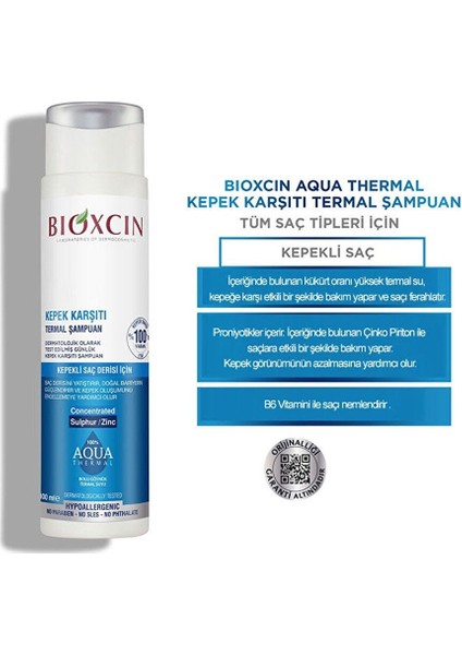 Aqua Thermal Kepek Karşı Etkili Şampuan Seti 200 ml + 300 ml indirimleri