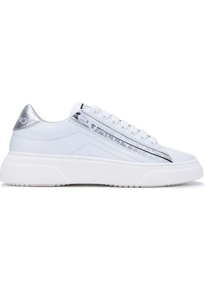 Kadın Hakiki Deri Beyaz/gümüş Sneakers & Spor Ayakkabı