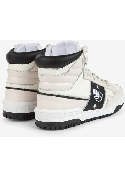 Beyaz-Siyah Kadın Deri Sneaker CF3212_034 fiyatları