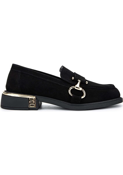 Gri Kadın Süet Loafer 1061 2244 Bn Ayk SK24-25