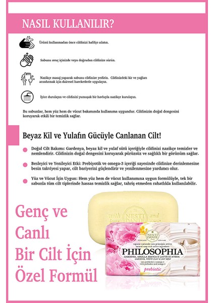 Philosophia Prebiyotik Beyaz Kil ve Yulaf Sütü Kolulu Sabun Vegan Bakım 250 gr modelleri
