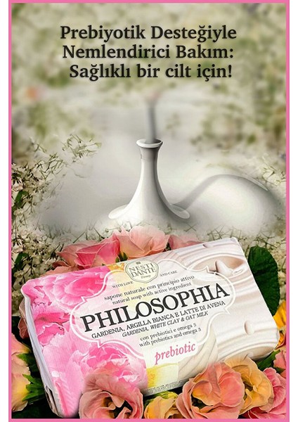 Philosophia Prebiyotik Beyaz Kil ve Yulaf Sütü Kolulu Sabun Vegan Bakım 250 gr indirimleri