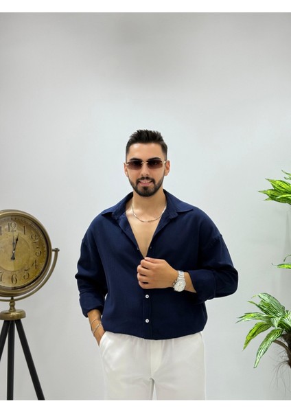 Erkek Yeni Sezon Ütü Gerektirmeyen Krinkıl Gömlek fırsatları