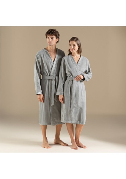 Floss Unisex Bornoz Açık Gri