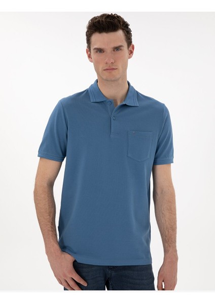 Koyu Mavi Regular Fit Basic Tişört modelleri