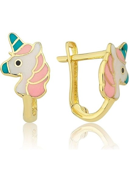 Unicorn 14 Ayar Altın Çocuk Küpesi