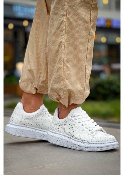 J-X500 Bağcıklı Silver Baskılı Ortopedik Taban Günlük Erkek Spor Sneaker Ayakkabı Bt Beyaz fiyatları
