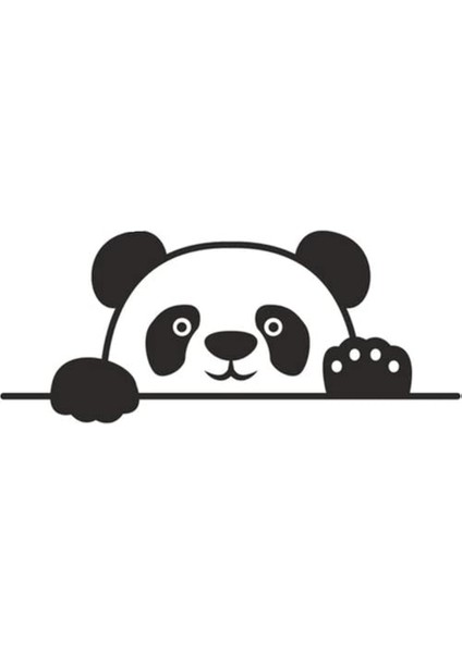 Master Bagajdan Bakan Panda Sticker Etiket Çıkartma Pc Laptop Araba Oto Motor 20 cm