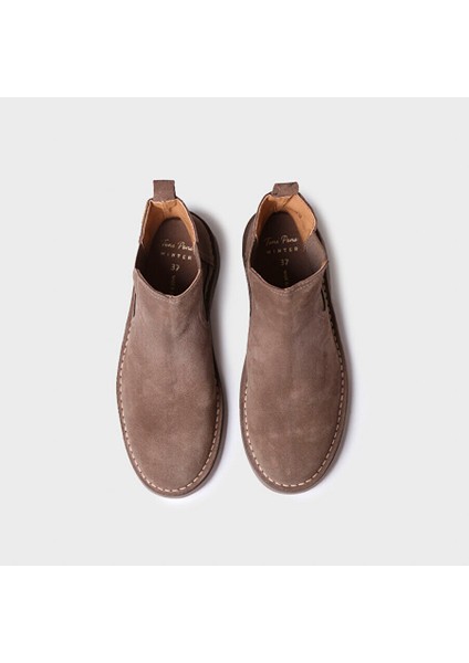 Kadın Bot Isa-Sy Toni Pons Ankle Boot In Suede In Taupe