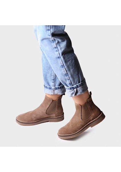 Kadın Bot Isa-Sy Toni Pons Ankle Boot In Suede In Taupe