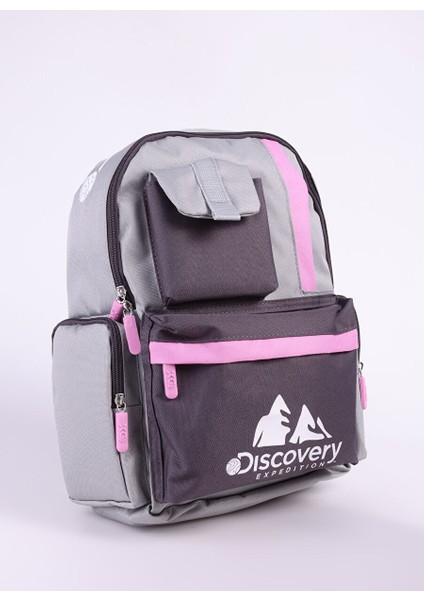 Gri - Pembe Kız Çocuk 39X28X15 cm Sırt Çantası Bowıe-G fiyatları