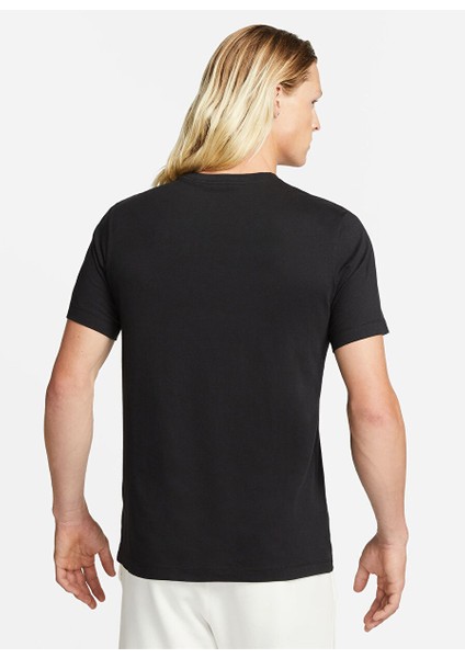 Siyah - Gri - Gümüş Erkek Yuvarlak Yaka T-Shirt DZ2989-010 M Tee Fran Jdı Verbıage fiyatları