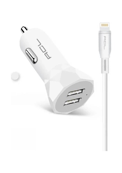 Ac-90 2.4A, 10W 2xusb, 1mt Lightning Kablolu Araç Içi Şarj Aleti fiyatları