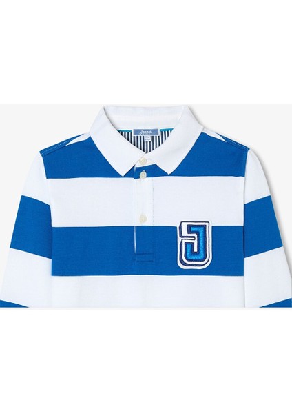 Erkek Çocuk Çizgili Polo Yaka Sweatshirt modelleri