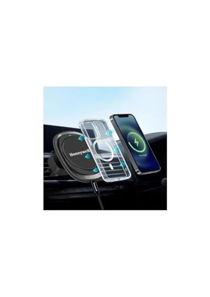 Zest Magsafe Telefon Montajlı Araç Şarj Cihazı, Iphone 15 Serisi (Iphone 15 Pro ve Iphone 15 Plus), C Tipi Giriş, 15W&APOS;A Kadar Toplam Çıkış Dahil Iphone 12 ve Üzeri Için Ultra Hızlı Şarj Ile.