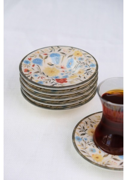Porselen Fiori Çay Tabağı Seti 12CM 6 Parça BNS6CTPRS1217 fiyatları