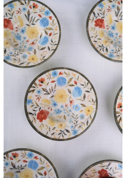 Porselen Fiori Çay Tabağı Seti 12CM 6 Parça BNS6CTPRS1217 modelleri