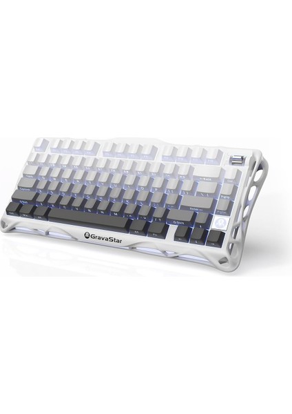 Mercury K1 Rgb Kablosuz Mekanik Gaming Klavye, Alüminyum Çerçeveli, Ingilizce Q, Beyaz