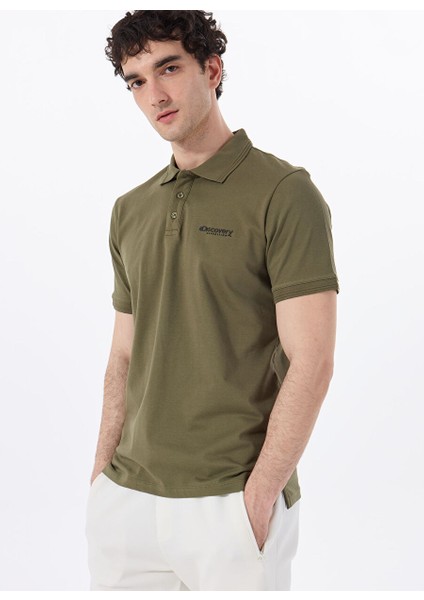 Haki Erkek Relaxed Fit Polo T-Shirt D4SM-TST3248