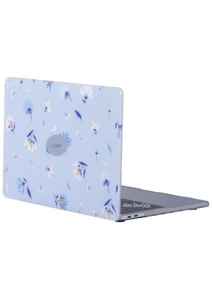 Macbook Pro Kılıf 16 Inç FLOWER04 (Touchbarlı 2019 Yılı Üretimi) A2141 ile Uyumlu Açık Mavi