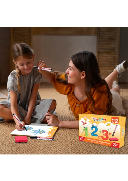 Yaz Sil 3-6 Yaş Eğitici Öğretici Kitap Seti - Harf ve Zeka Gelişim Etkinlikleri modelleri