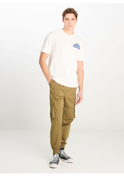 Ekru Erkek Relaxed T-Shirt L2510147104 Relax Fit Grafik fiyatları
