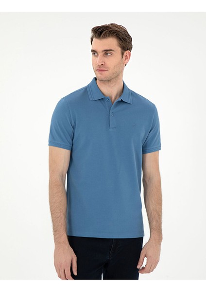 Koyu Mavi Slim Fit Basic Tişört modelleri