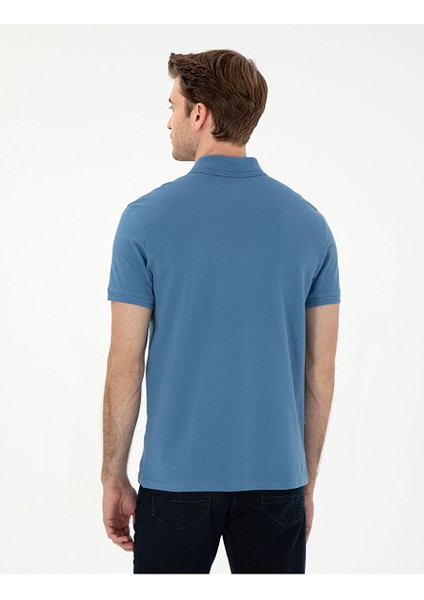 Koyu Mavi Slim Fit Basic Tişört indirimleri