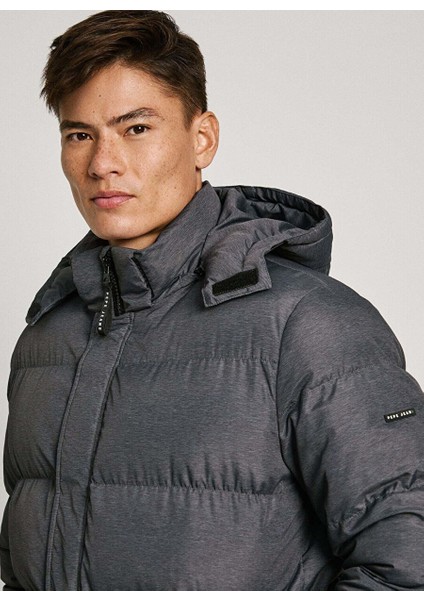 Koyu Gri Erkek Kapüşon Regular Fit Mont PM403031-963 Tobıas modelleri